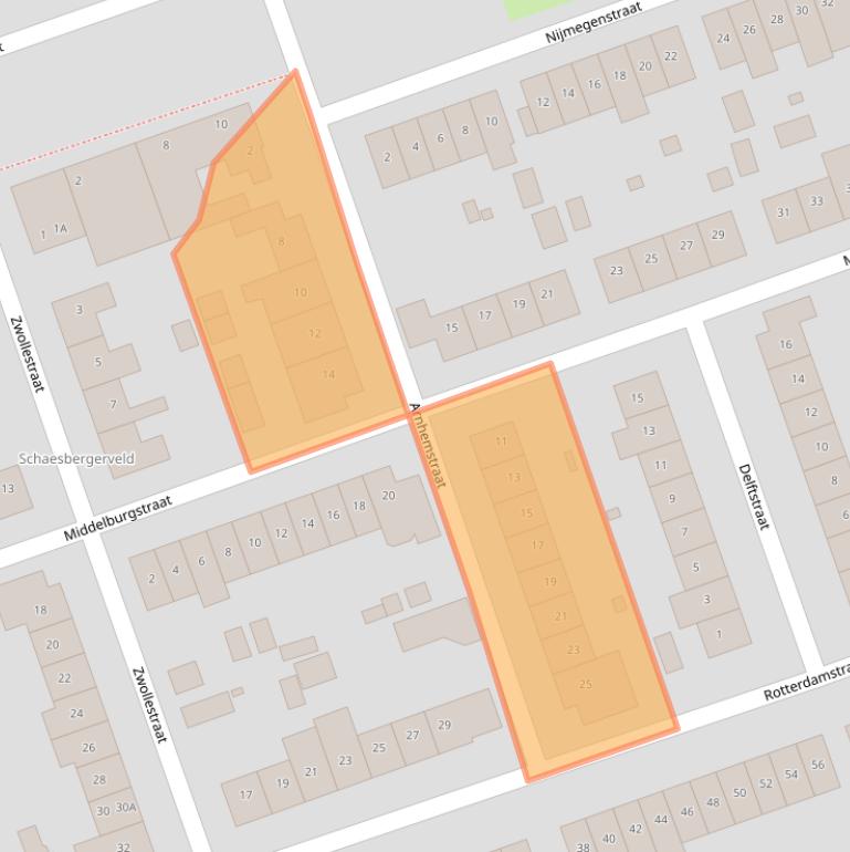 Kaart van postcodegebied 6415BP.