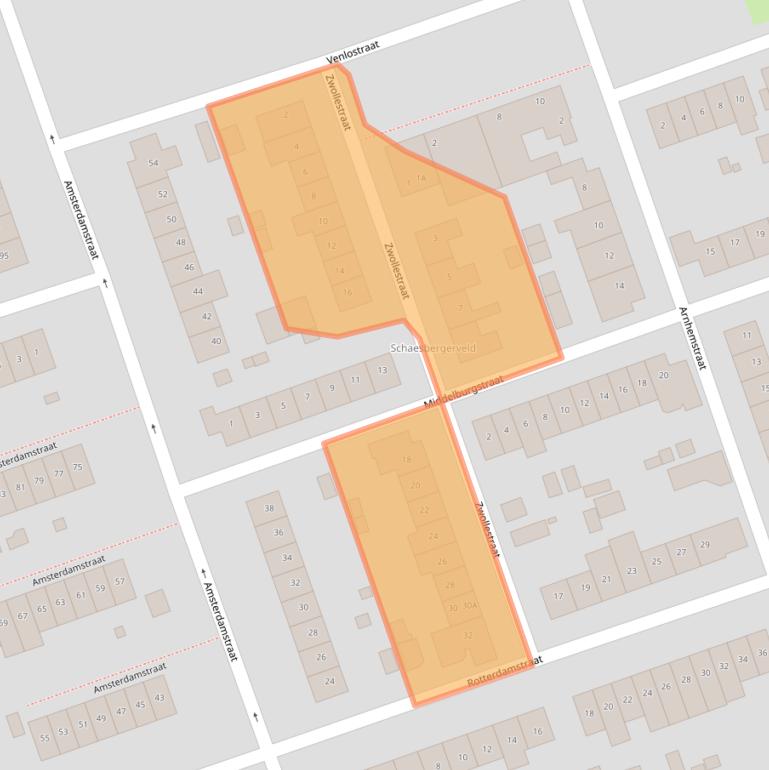 Kaart van postcodegebied 6415BR.