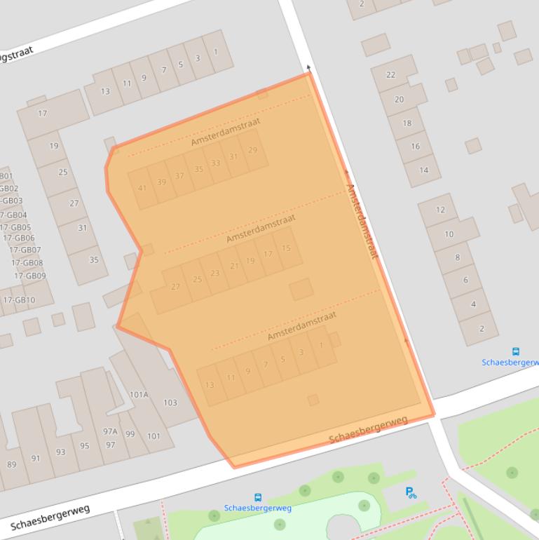 Kaart van postcodegebied 6415BS.