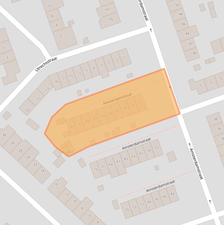 Kaart van postcodegebied 6415BV.