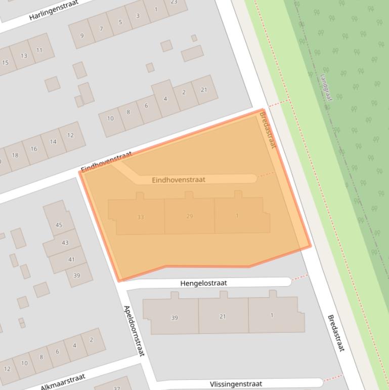 Kaart van postcodegebied 6415CE.