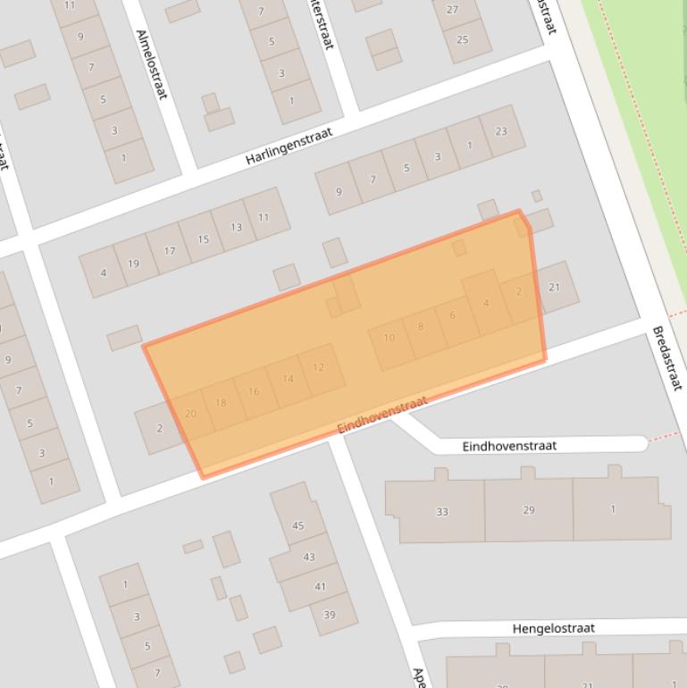 Kaart van postcodegebied 6415CG.