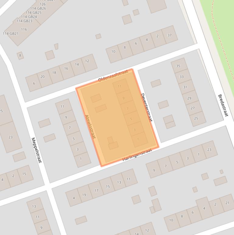 Kaart van postcodegebied 6415CN.