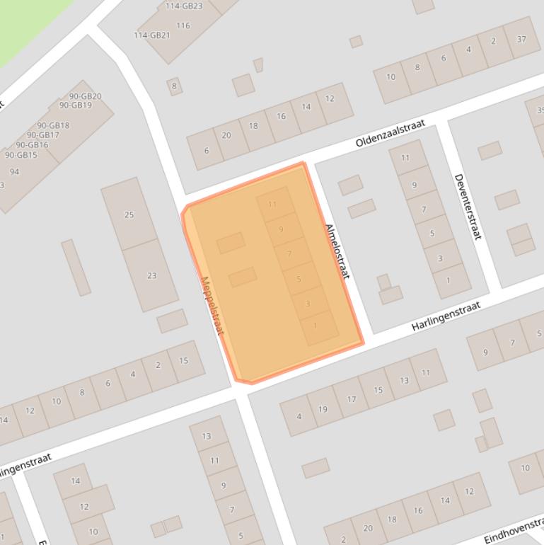 Kaart van postcodegebied 6415CP.