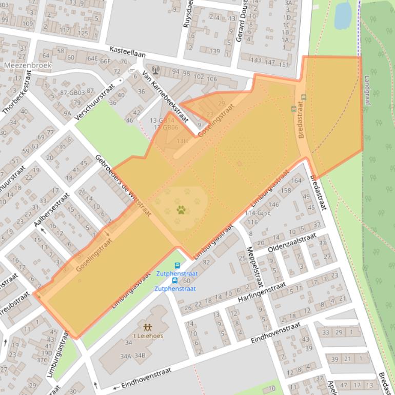 Kaart van postcodegebied 6415EA.