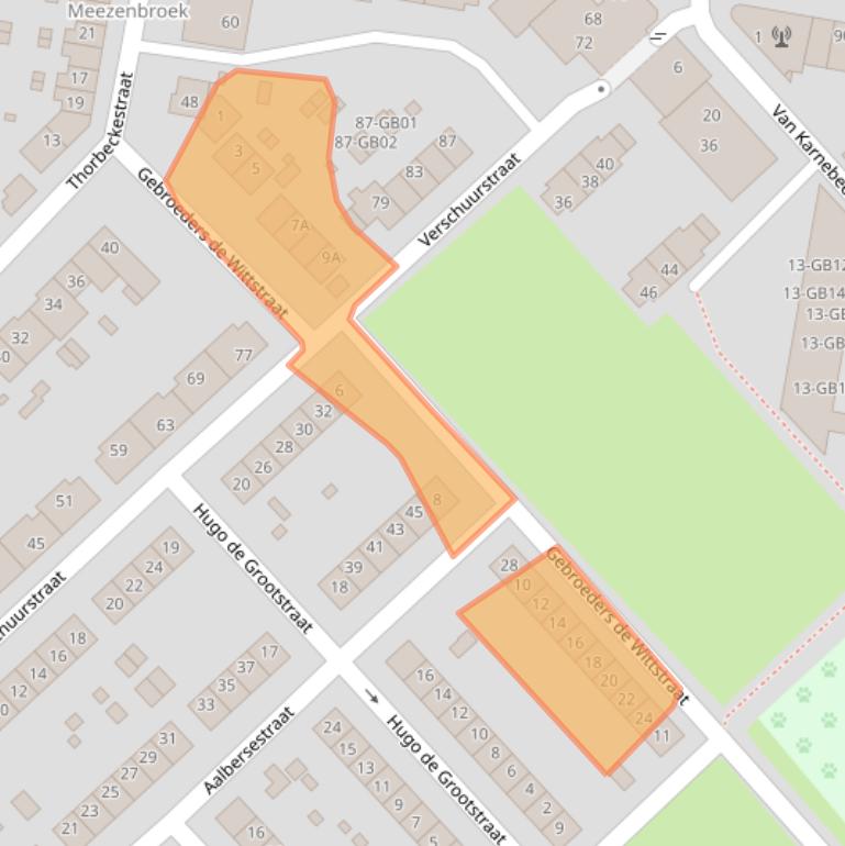 Kaart van postcodegebied 6415EL.