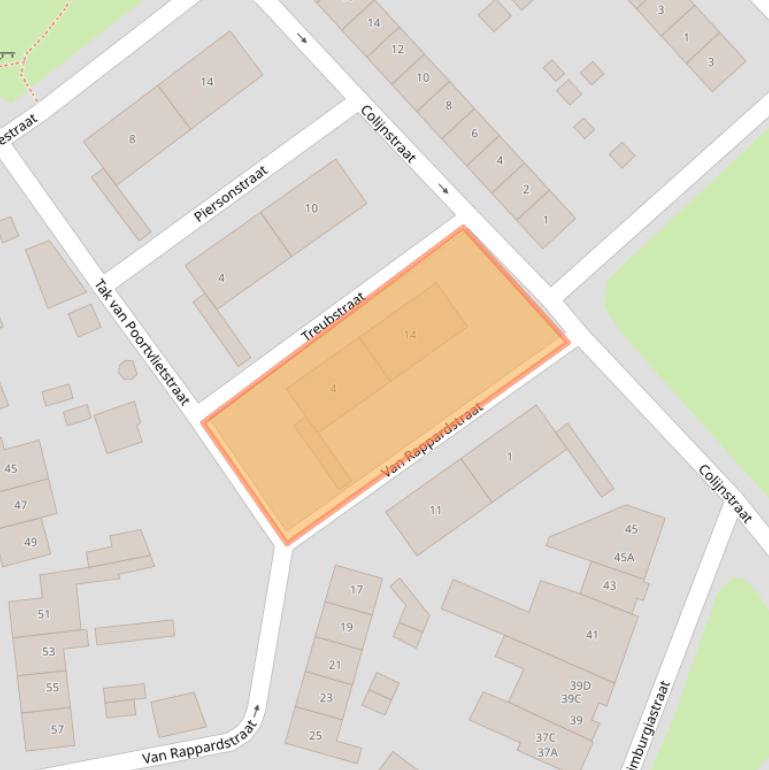 Kaart van postcodegebied 6415EP.