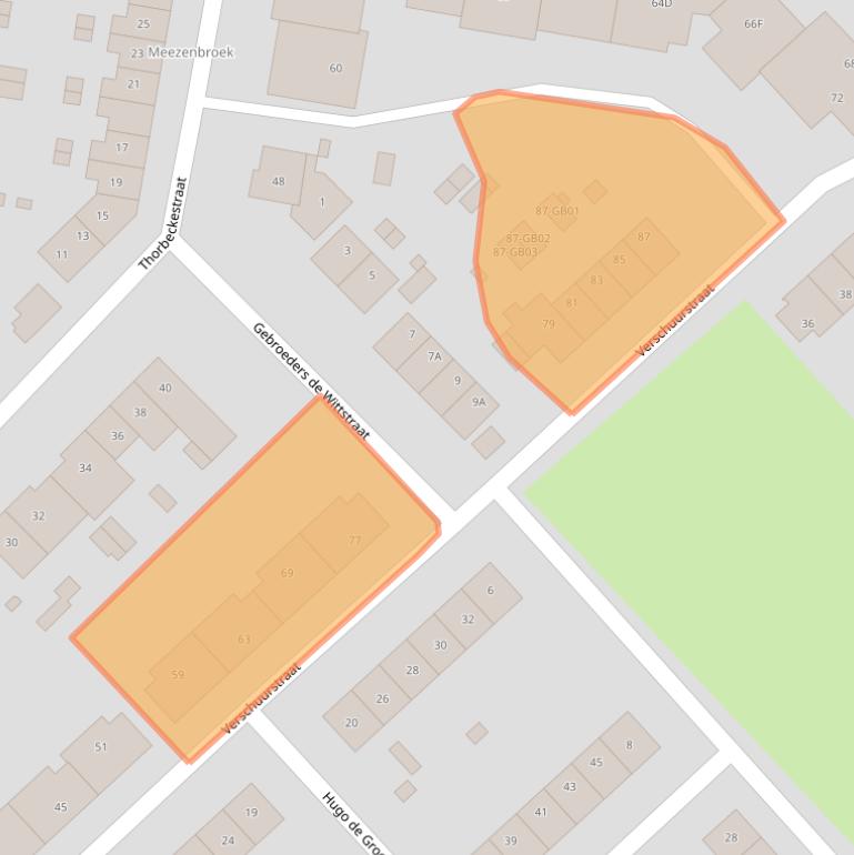 Kaart van postcodegebied 6415EW.
