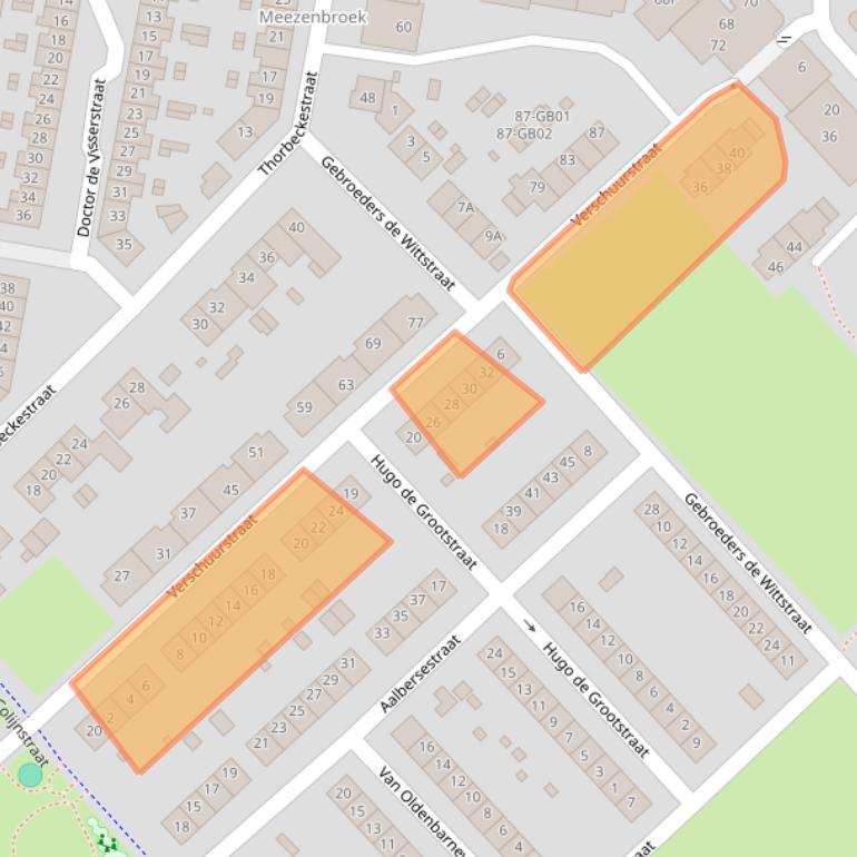 Kaart van postcodegebied 6415EX.