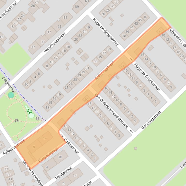 Kaart van postcodegebied 6415GB.