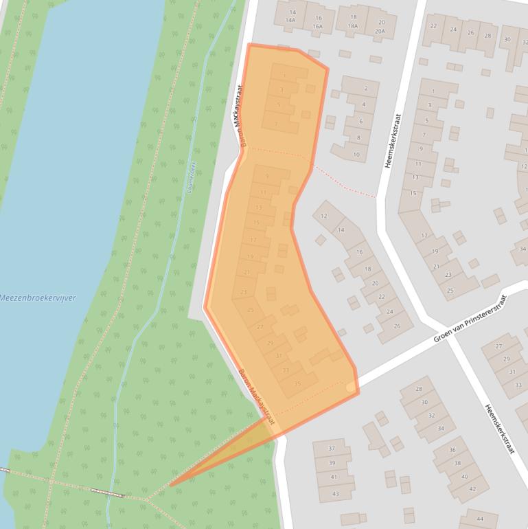 Kaart van postcodegebied 6415GJ.