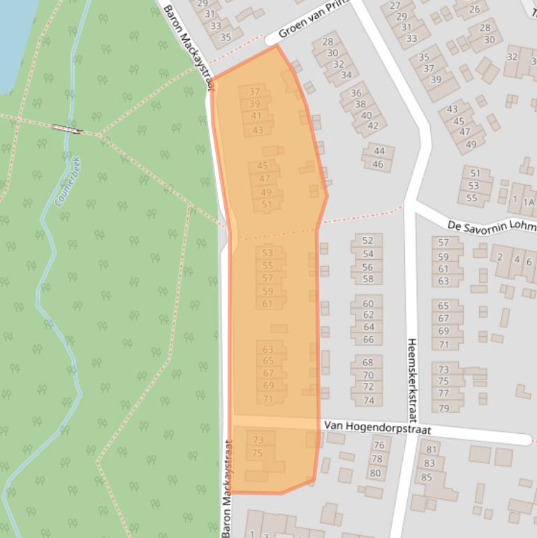 Kaart van postcodegebied 6415GK.