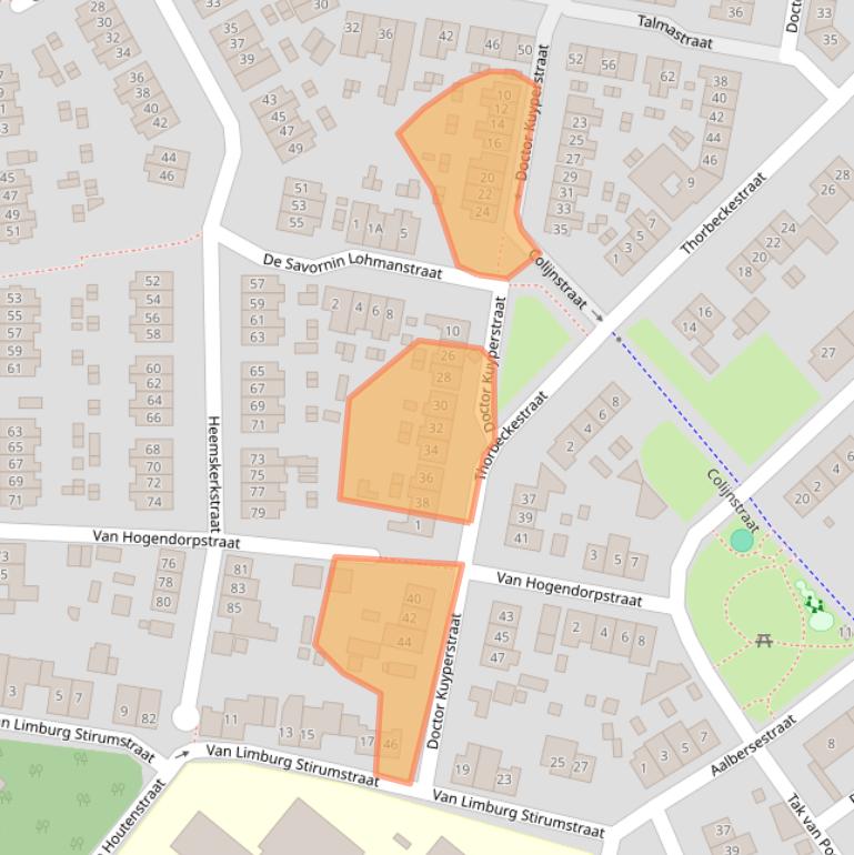 Kaart van postcodegebied 6415HC.