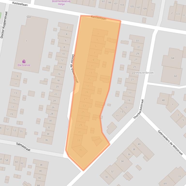 Kaart van postcodegebied 6415HH.