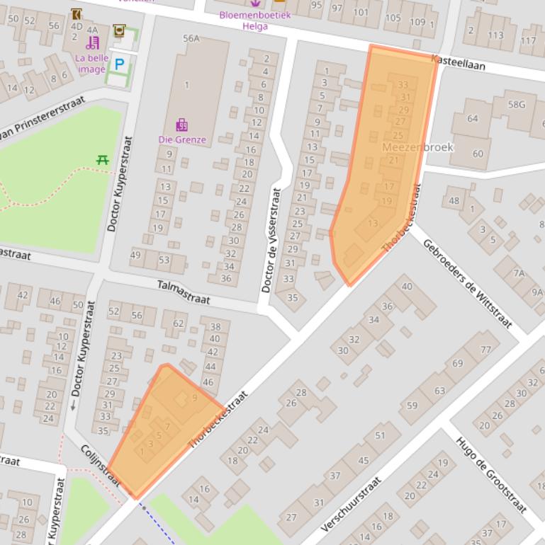 Kaart van postcodegebied 6415HK.