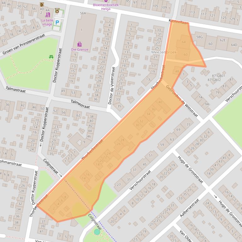 Kaart van postcodegebied 6415HL.