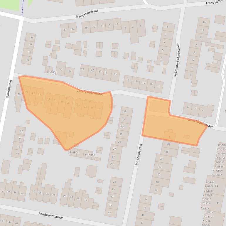 Kaart van postcodegebied 6415HX.