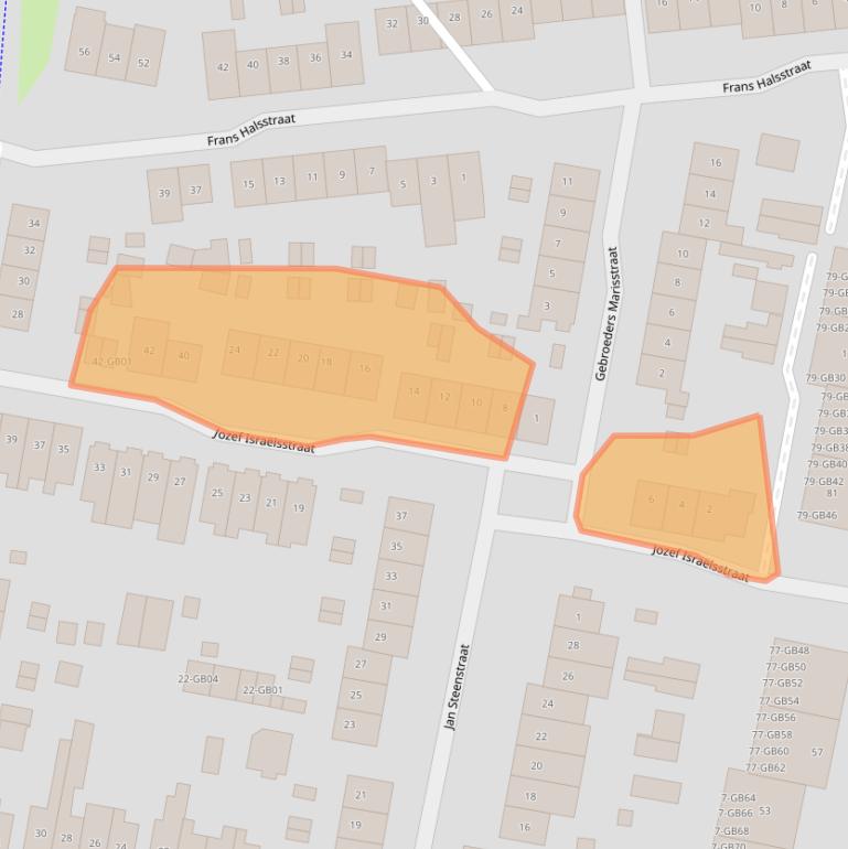 Kaart van postcodegebied 6415HZ.