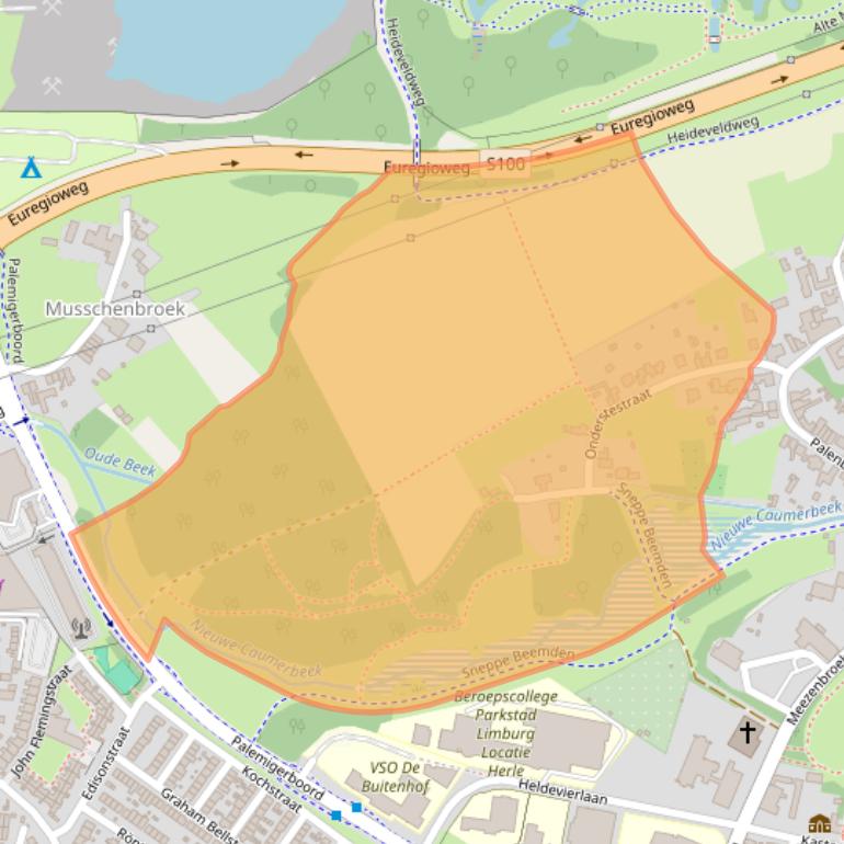 Kaart van postcodegebied 6415PZ.