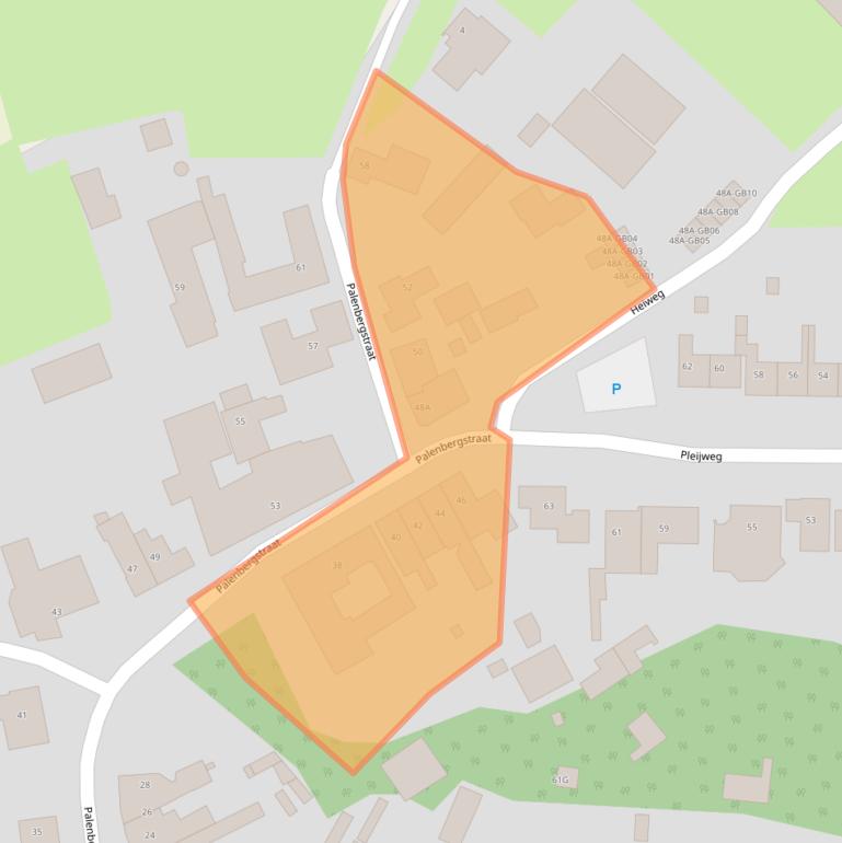 Kaart van postcodegebied 6415RD.