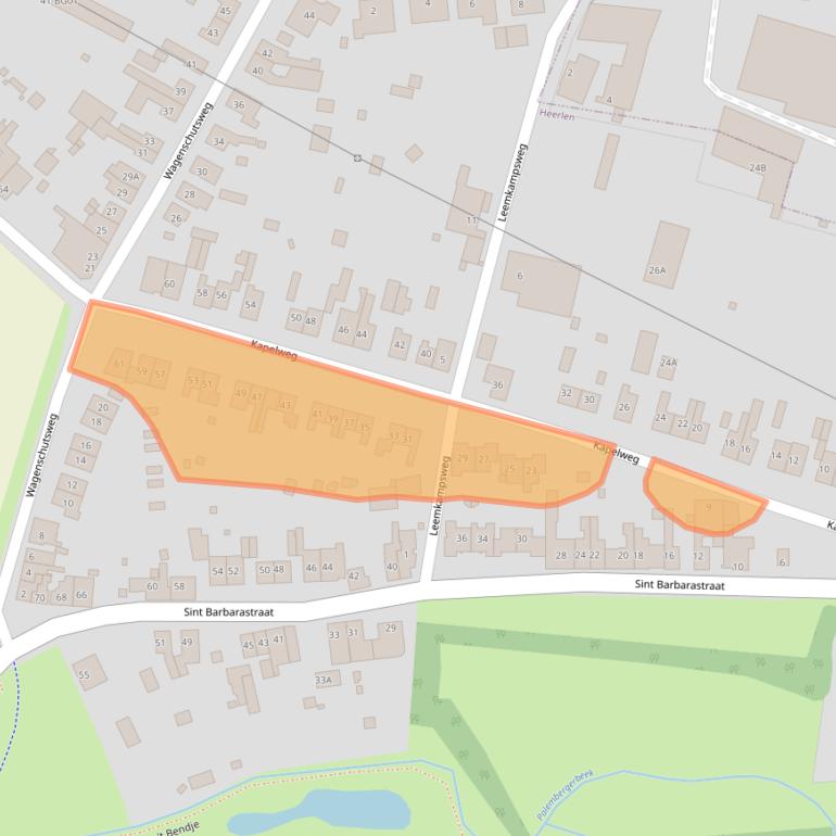 Kaart van postcodegebied 6415RJ.