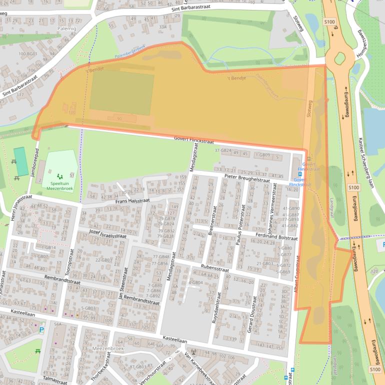 Kaart van postcodegebied 6415SZ.