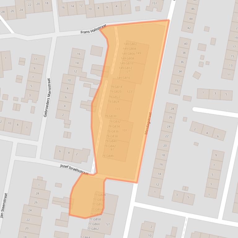 Kaart van postcodegebied 6415TD.
