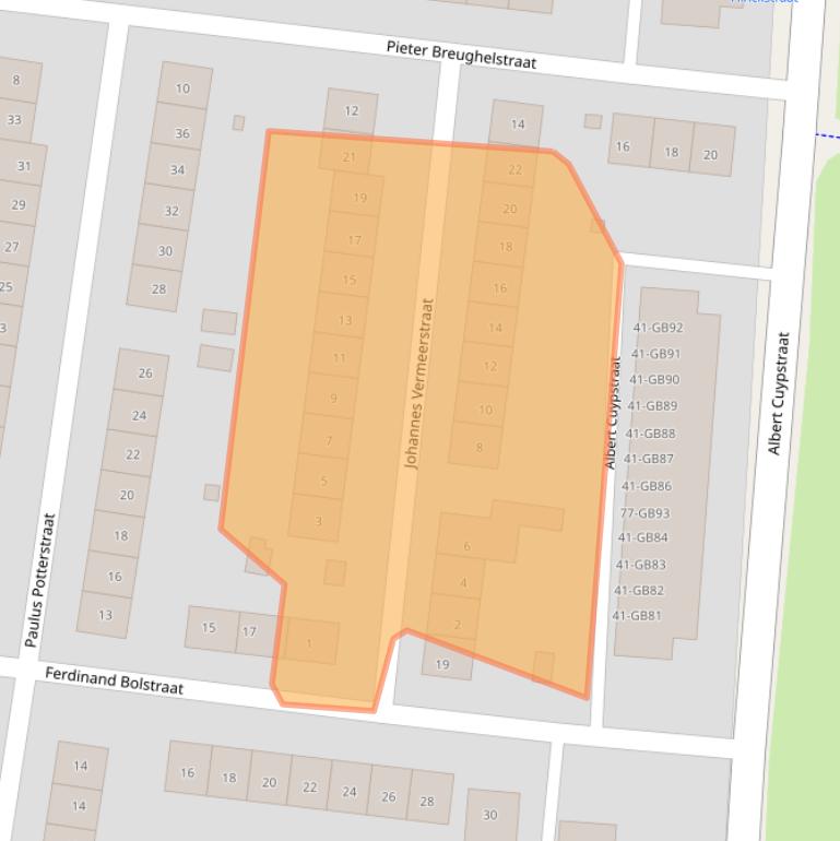 Kaart van postcodegebied 6415TR.