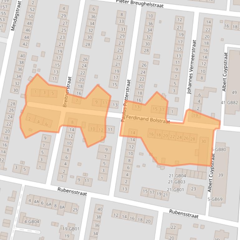 Kaart van postcodegebied 6415TS.