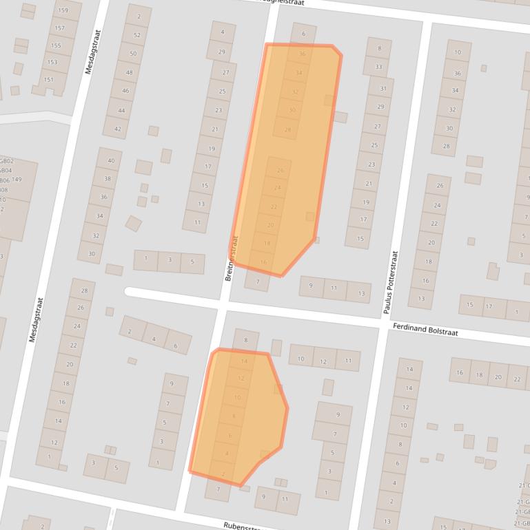Kaart van postcodegebied 6415TV.