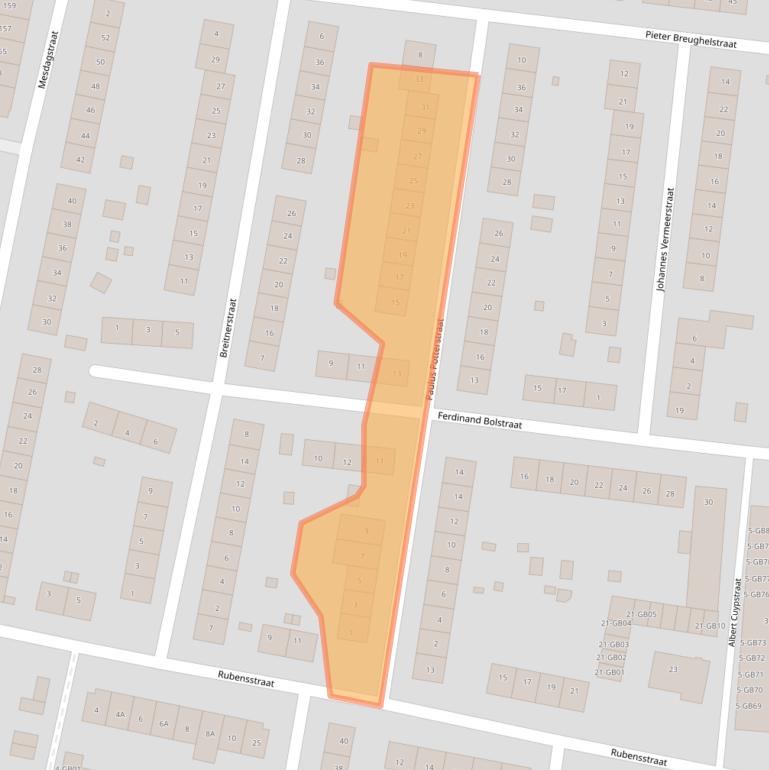 Kaart van postcodegebied 6415TW.