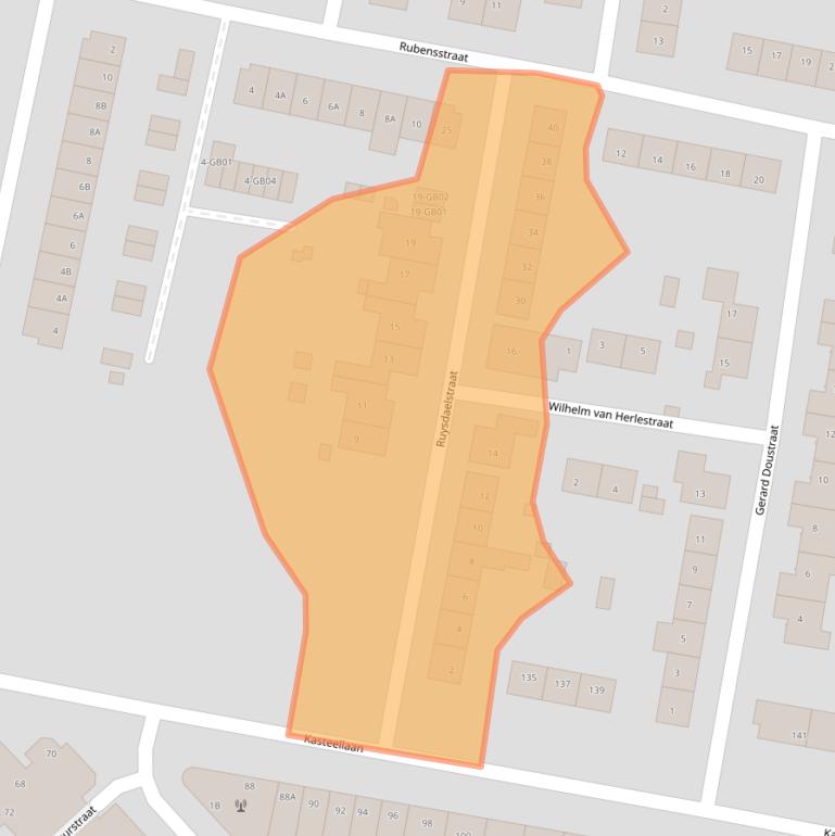 Kaart van postcodegebied 6415TZ.