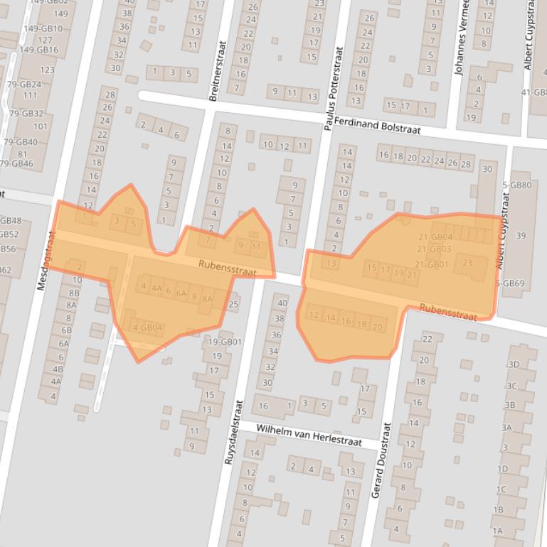 Kaart van postcodegebied 6415VC.