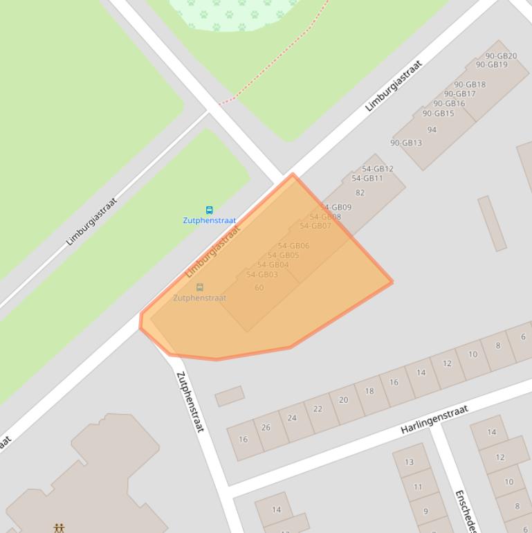 Kaart van postcodegebied 6415VV.