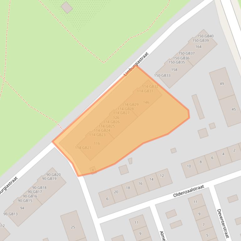 Kaart van postcodegebied 6415VX.