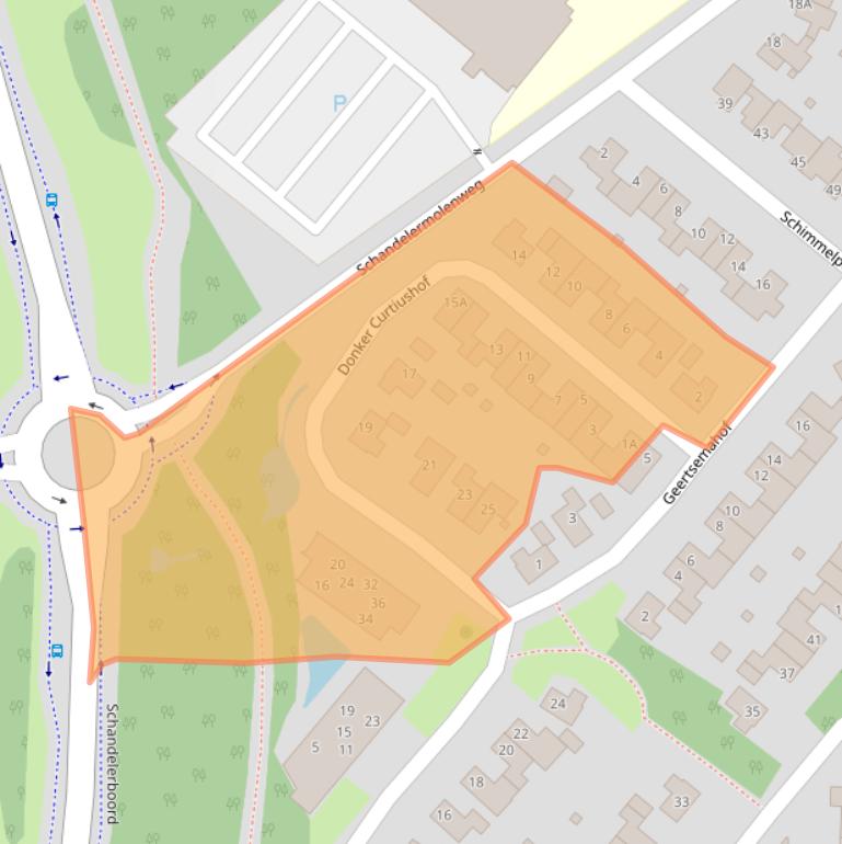 Kaart van postcodegebied 6415XC.