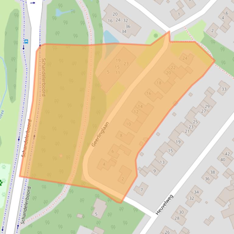 Kaart van postcodegebied 6415XE.