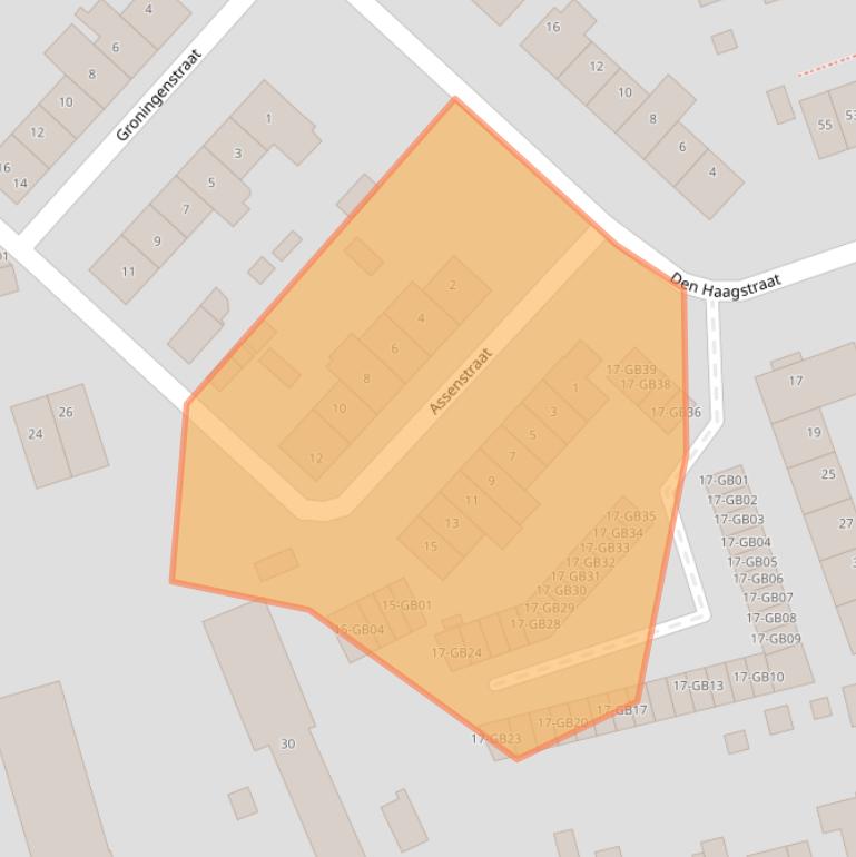 Kaart van postcodegebied 6415XN.
