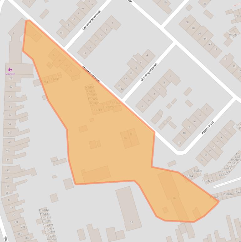 Kaart van postcodegebied 6415XP.