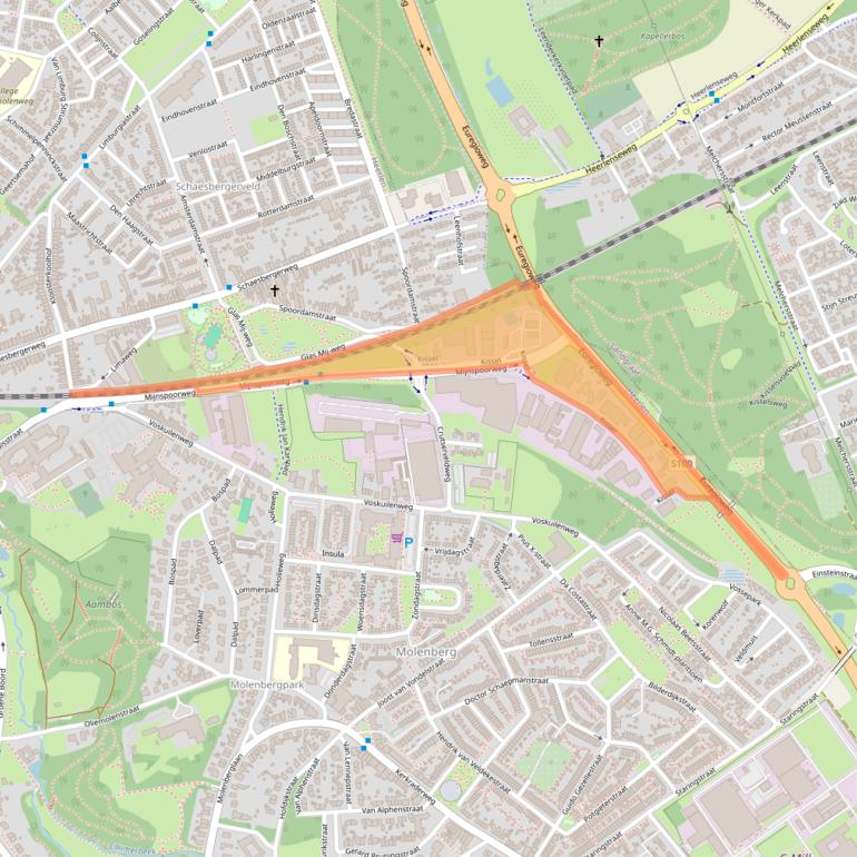 Kaart van postcodegebied 6416AA.