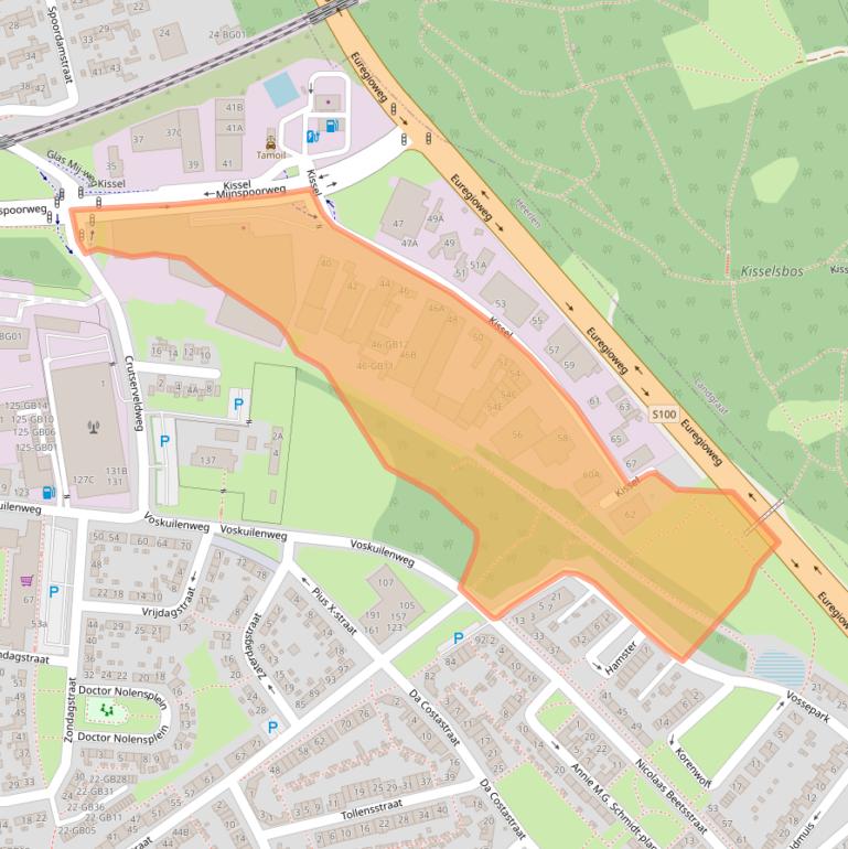 Kaart van postcodegebied 6416AC.