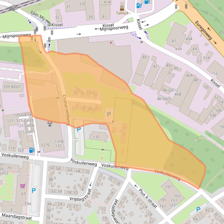 Kaart van postcodegebied 6416AD.