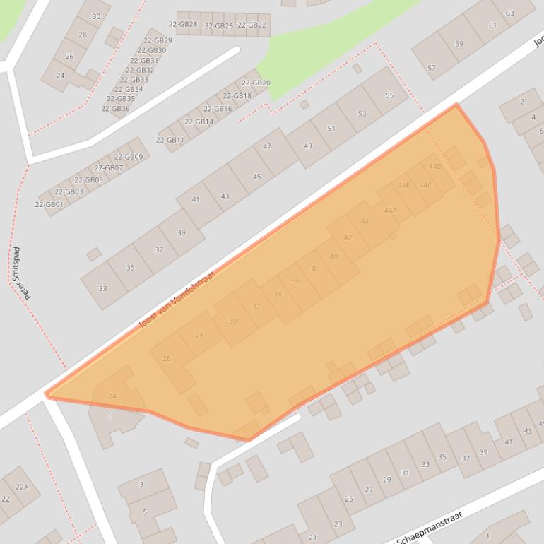 Kaart van postcodegebied 6416AT.