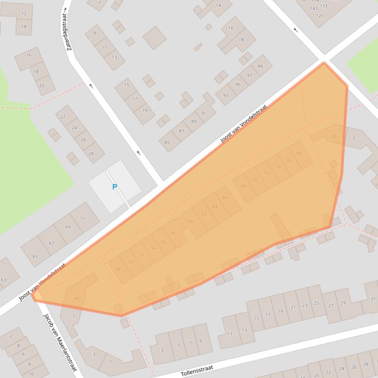 Kaart van postcodegebied 6416AV.