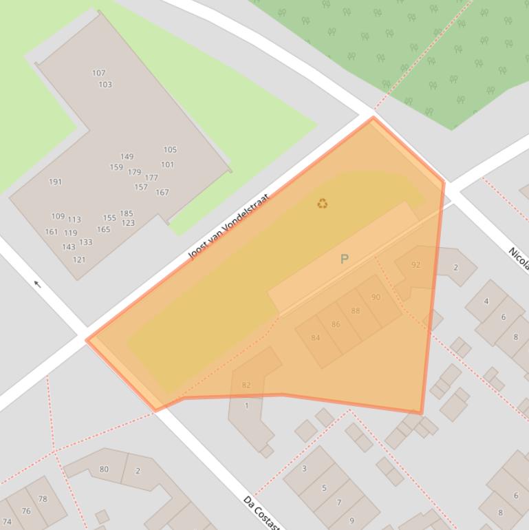 Kaart van postcodegebied 6416AW.