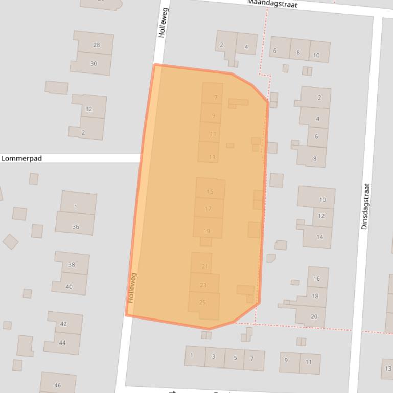 Kaart van postcodegebied 6416BN.