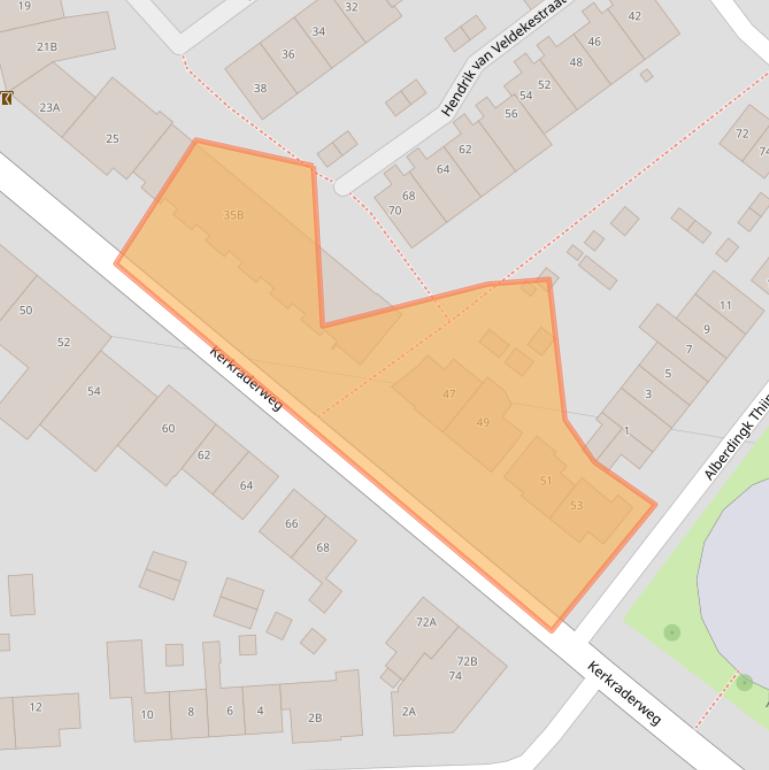 Kaart van postcodegebied 6416CD.