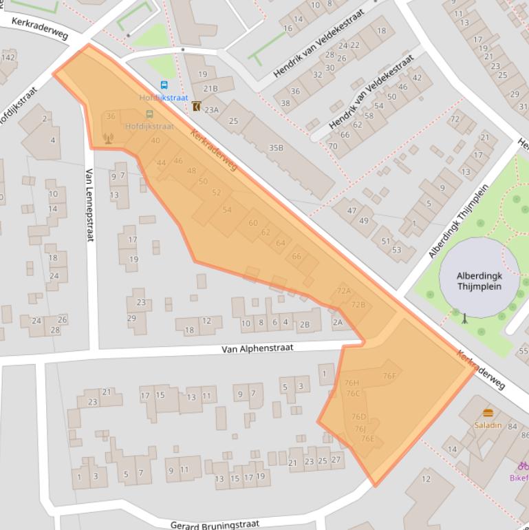 Kaart van postcodegebied 6416CK.