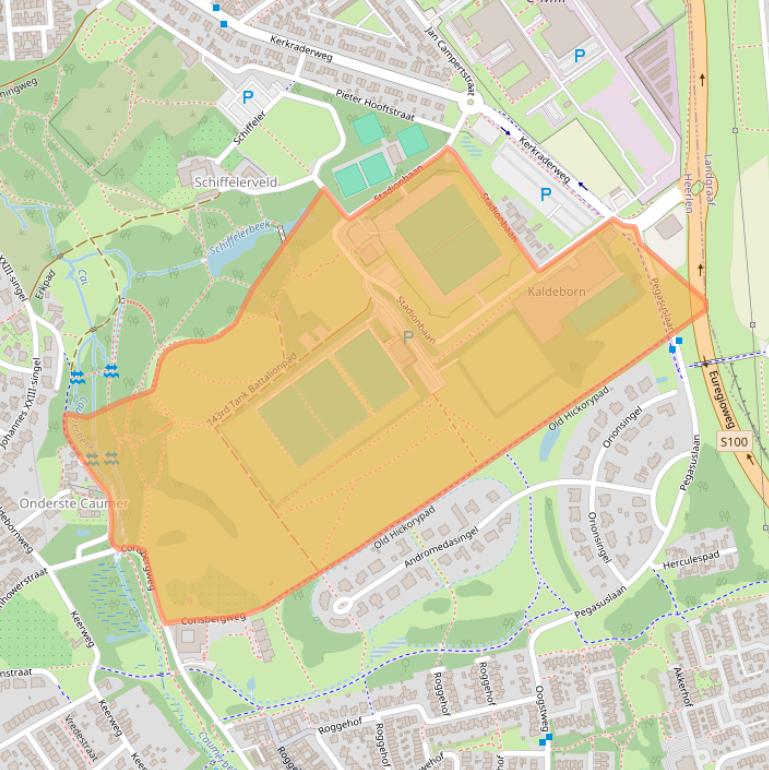 Kaart van postcodegebied 6416CS.
