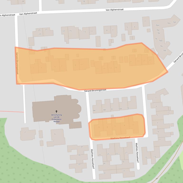 Kaart van postcodegebied 6416EA.